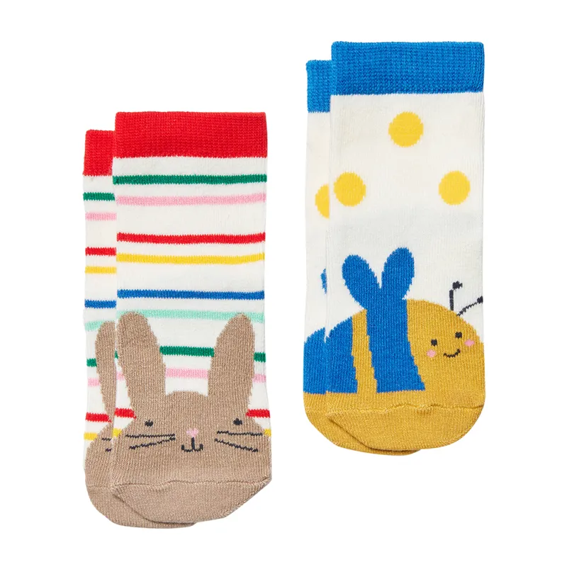 Joules Neat Feet 2 Pack Of Socks - Bunny Bee